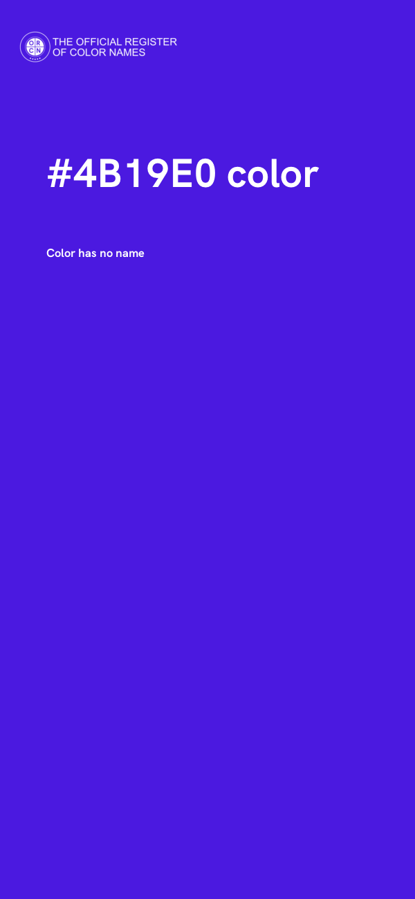 #4B19E0 color image