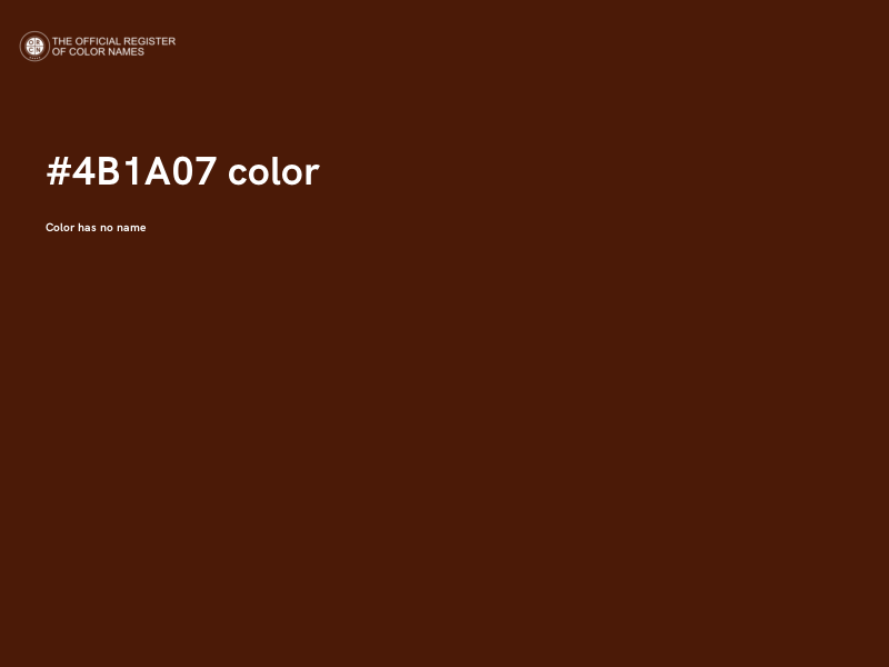 #4B1A07 color image