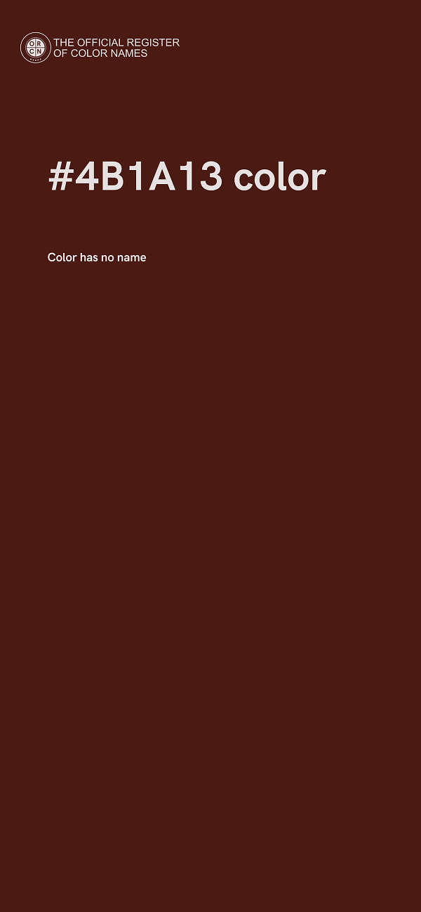 #4B1A13 color image