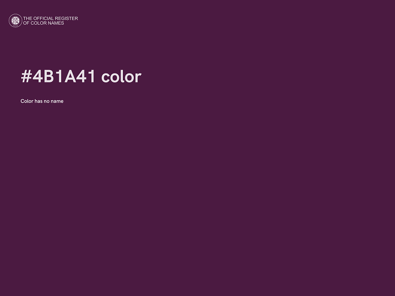 #4B1A41 color image