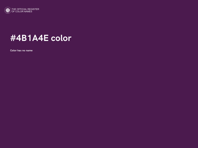 #4B1A4E color image