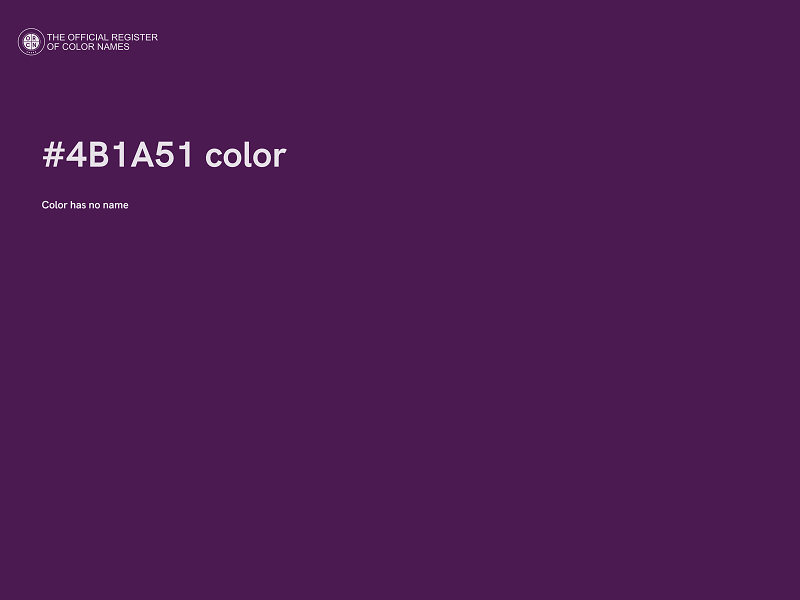 #4B1A51 color image