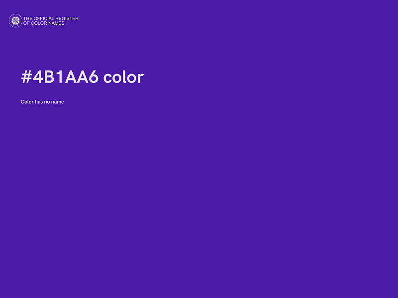 #4B1AA6 color image