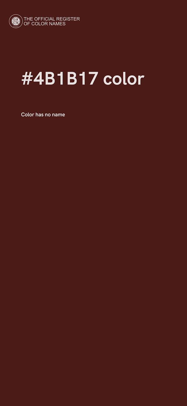 #4B1B17 color image