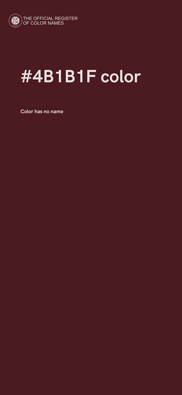 #4B1B1F color image