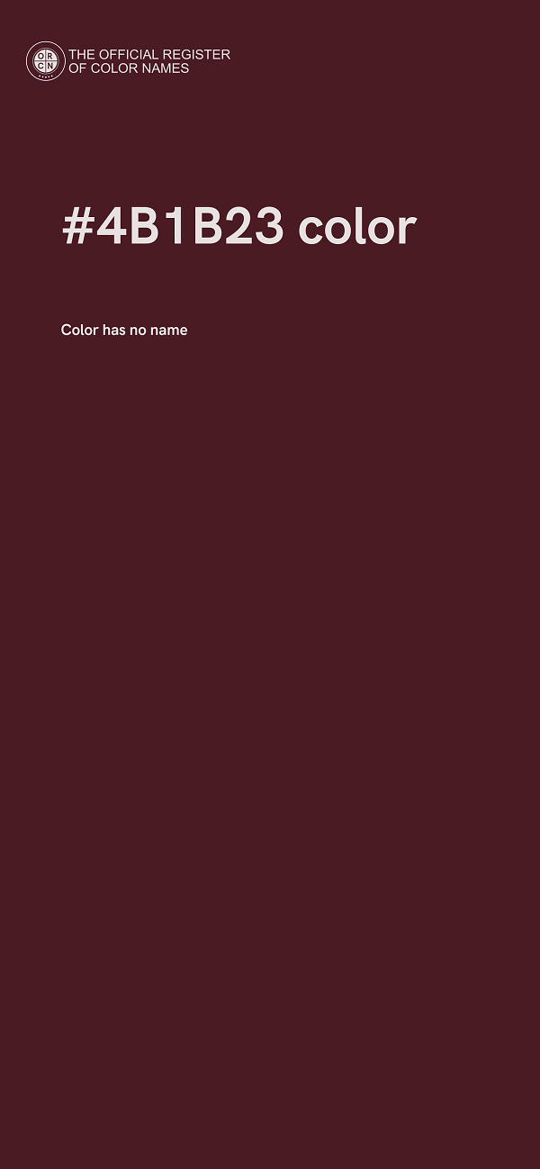 #4B1B23 color image