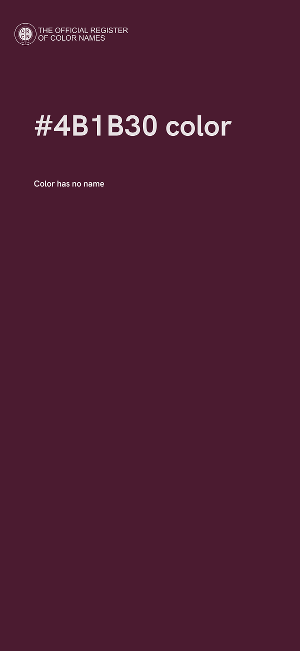 #4B1B30 color image
