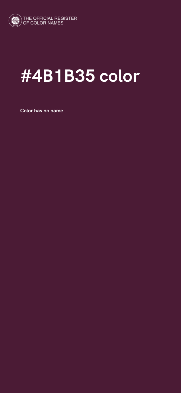#4B1B35 color image
