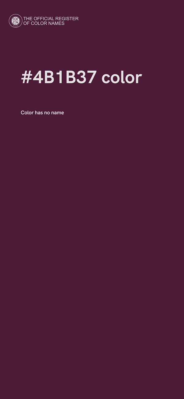 #4B1B37 color image