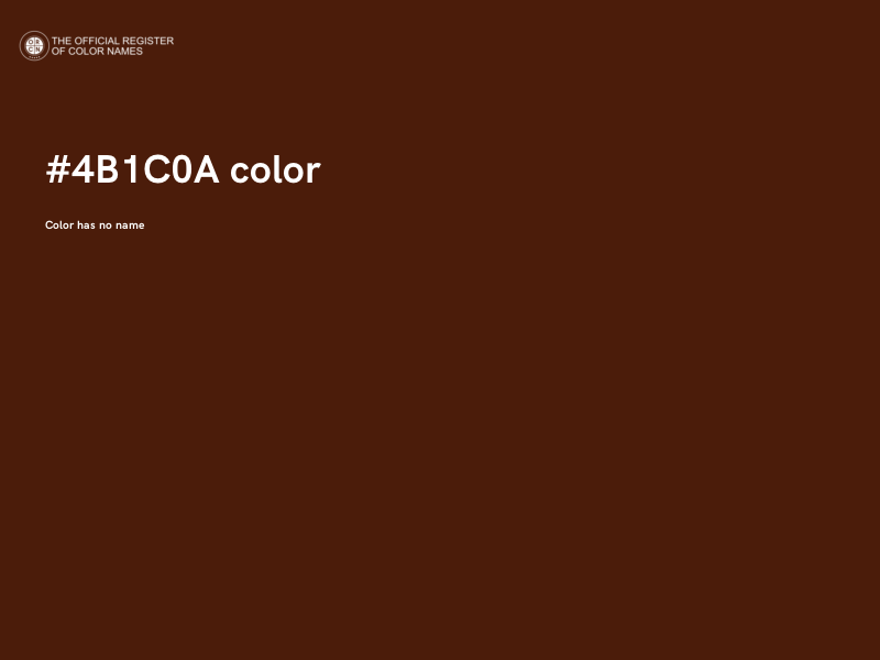 #4B1C0A color image