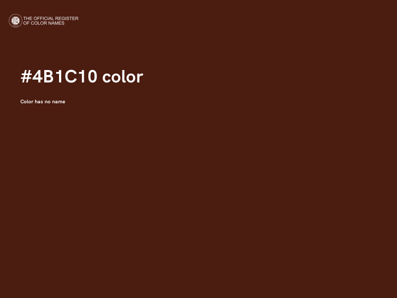 #4B1C10 color image