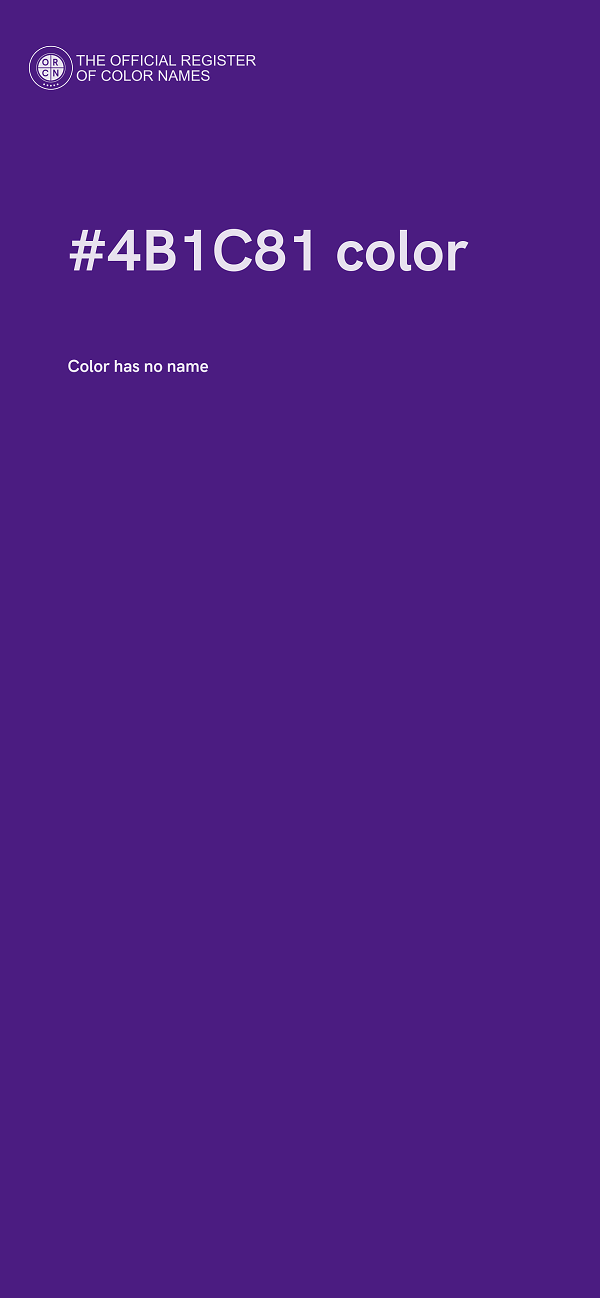 #4B1C81 color image