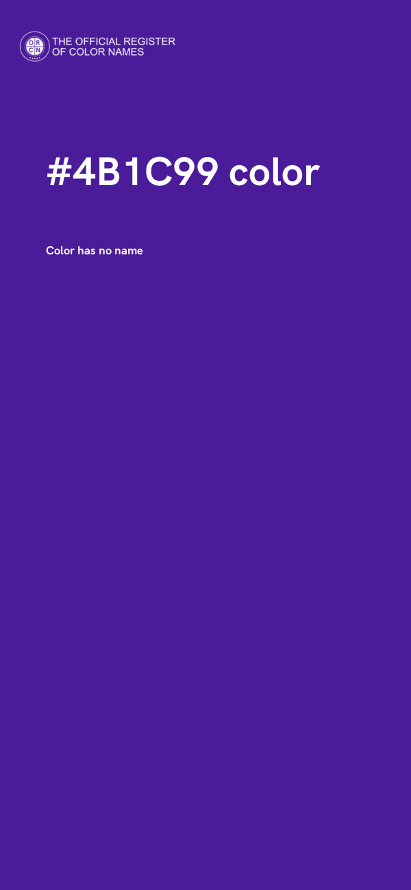 #4B1C99 color image