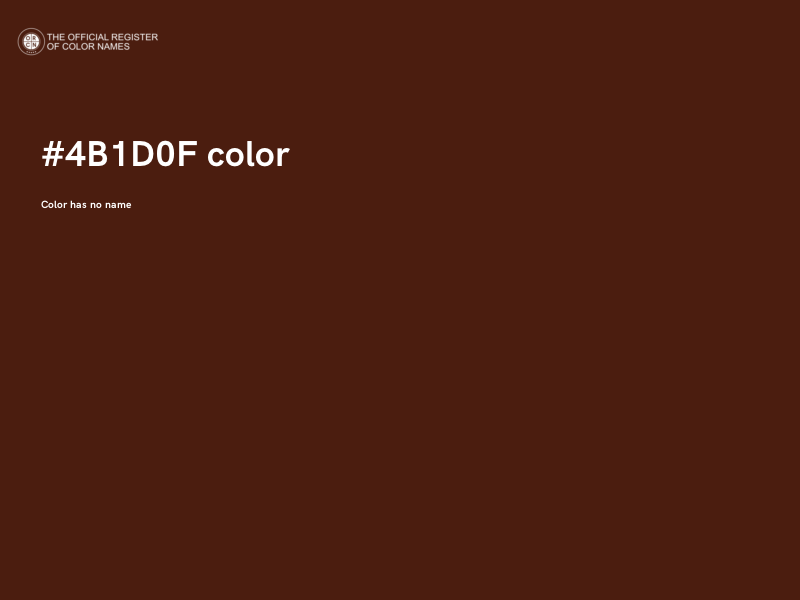 #4B1D0F color image