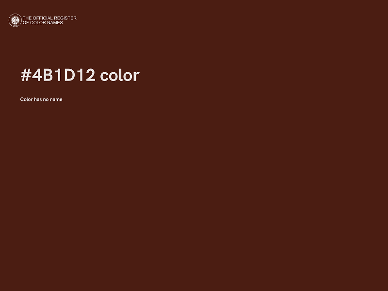 #4B1D12 color image