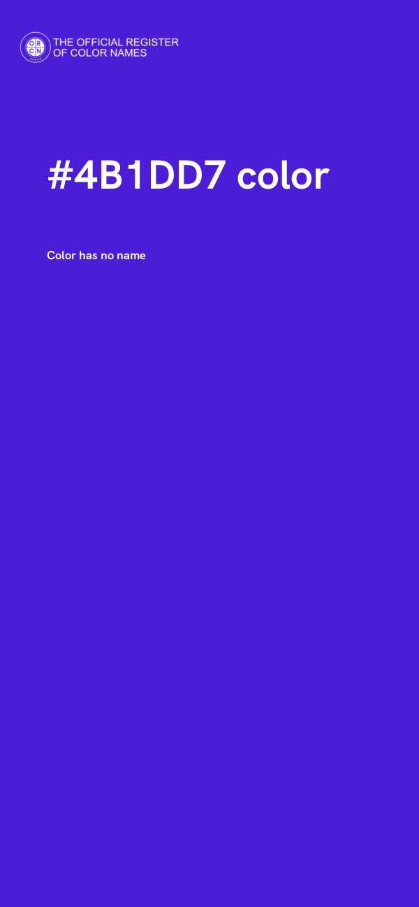 #4B1DD7 color image