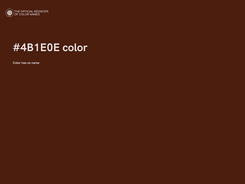 #4B1E0E color image