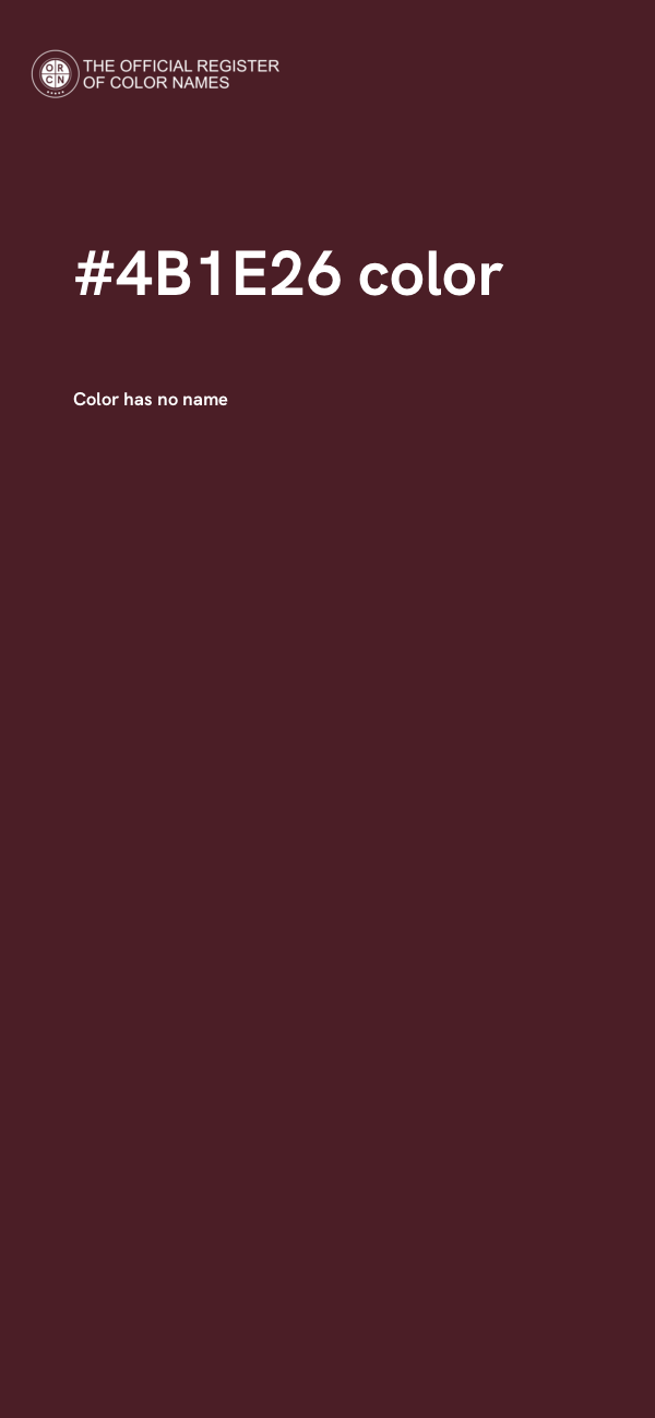 #4B1E26 color image