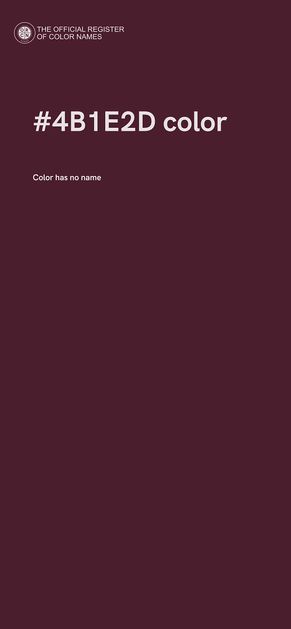 #4B1E2D color image