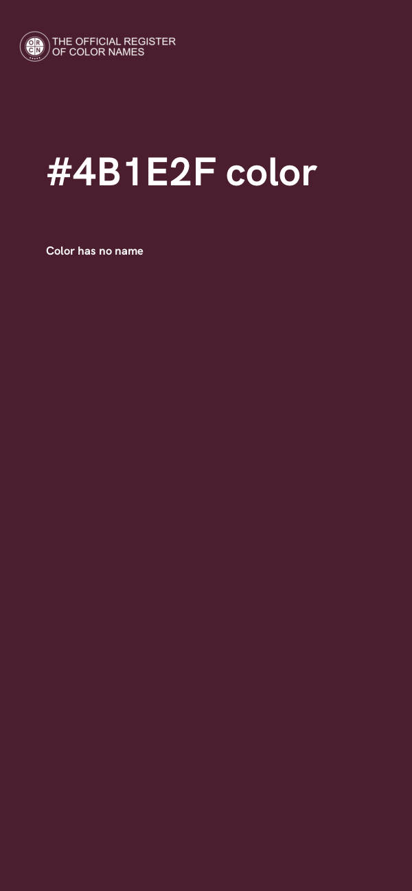 #4B1E2F color image