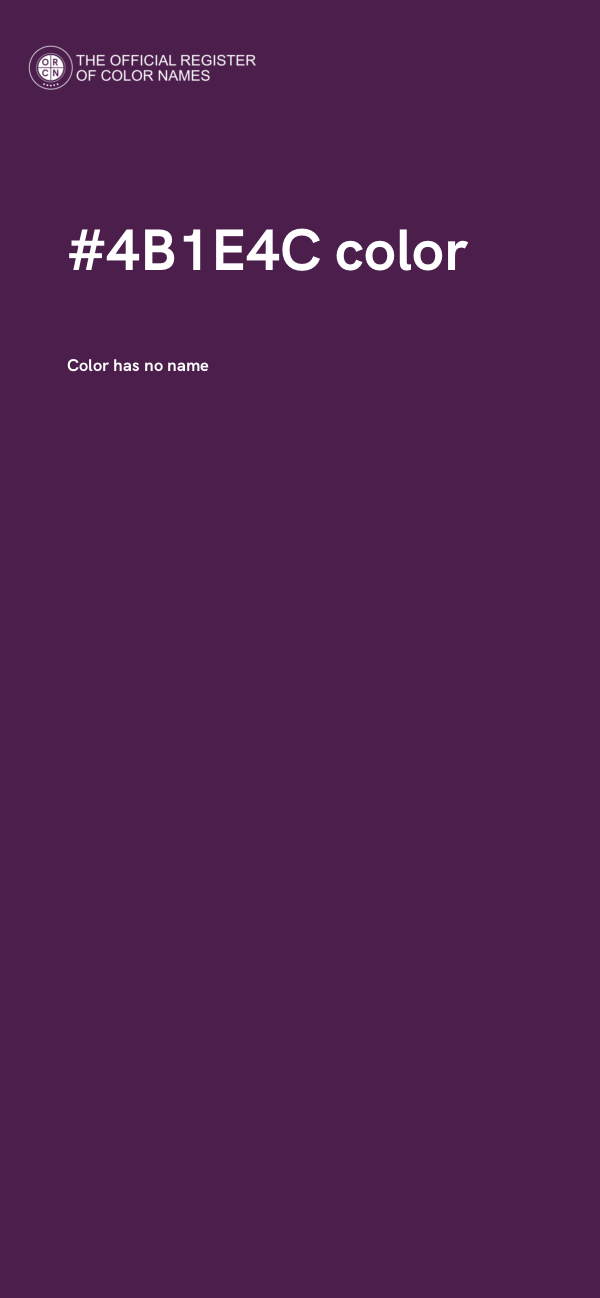 #4B1E4C color image