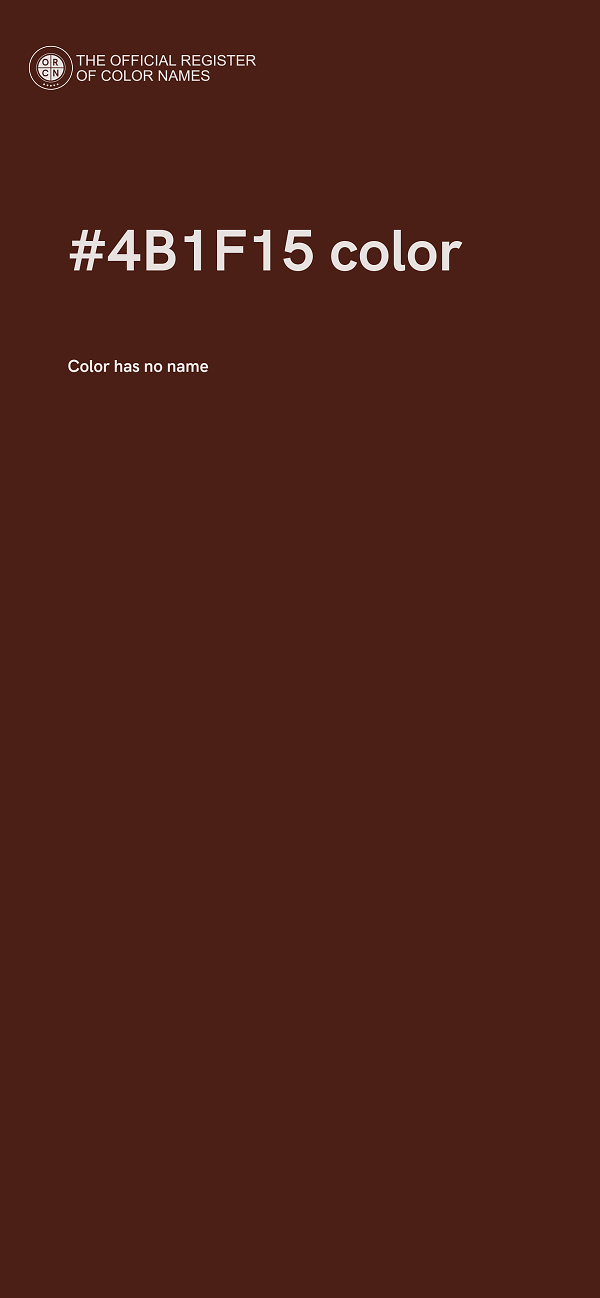 #4B1F15 color image