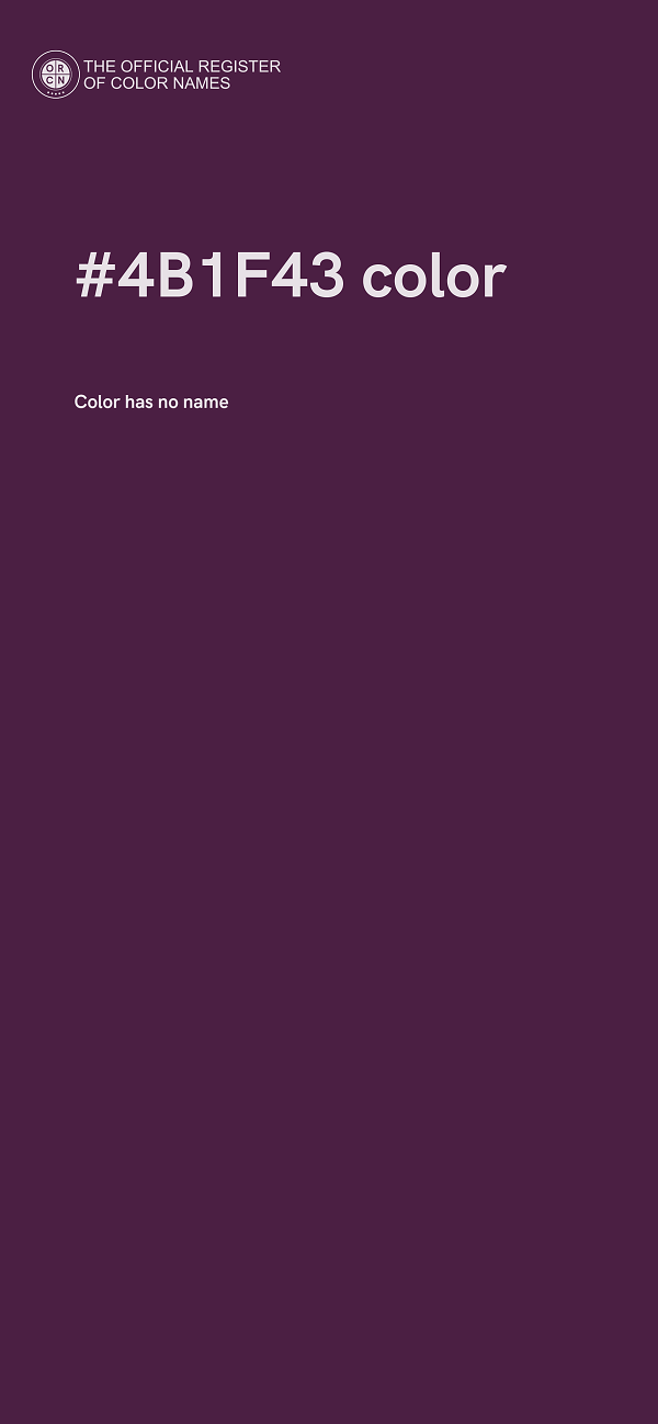 #4B1F43 color image