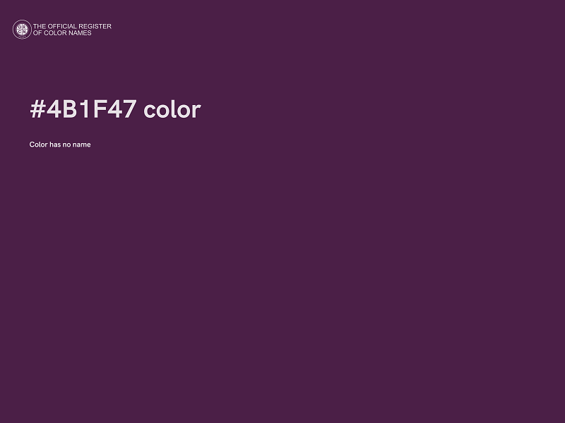 #4B1F47 color image