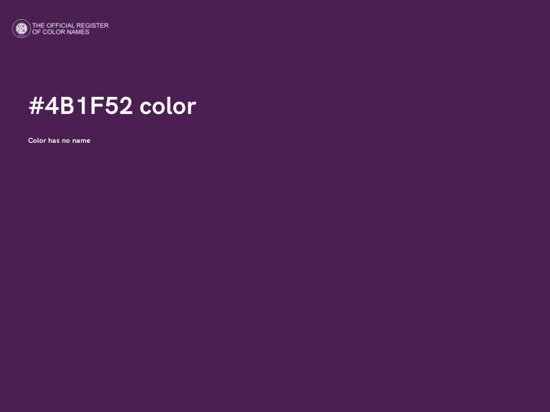 #4B1F52 color image
