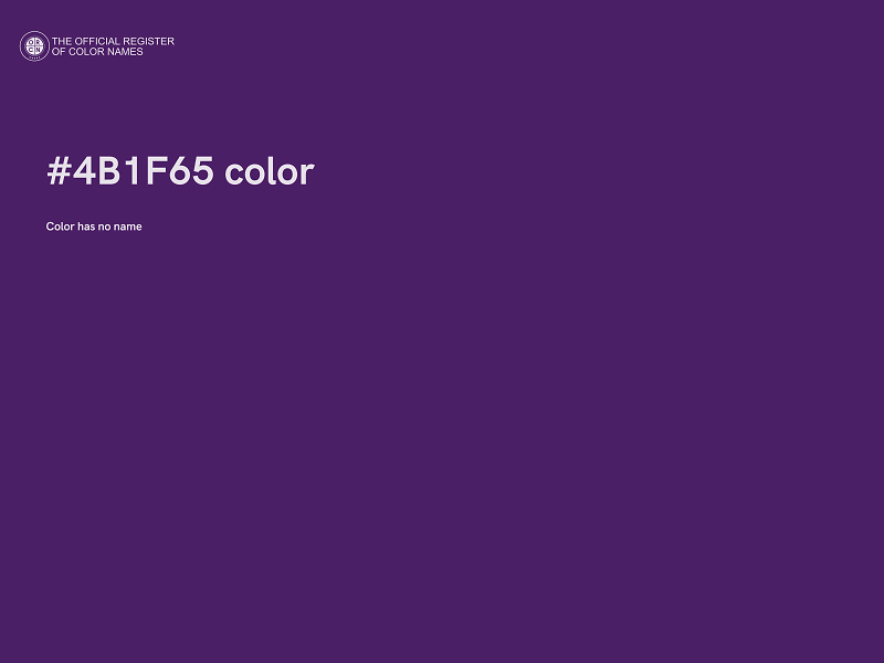 #4B1F65 color image