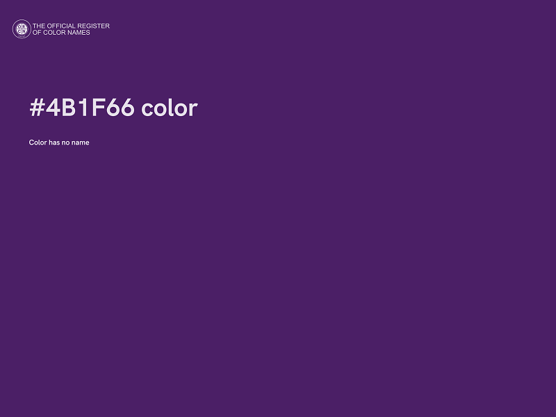 #4B1F66 color image