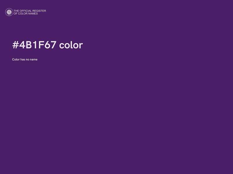 #4B1F67 color image