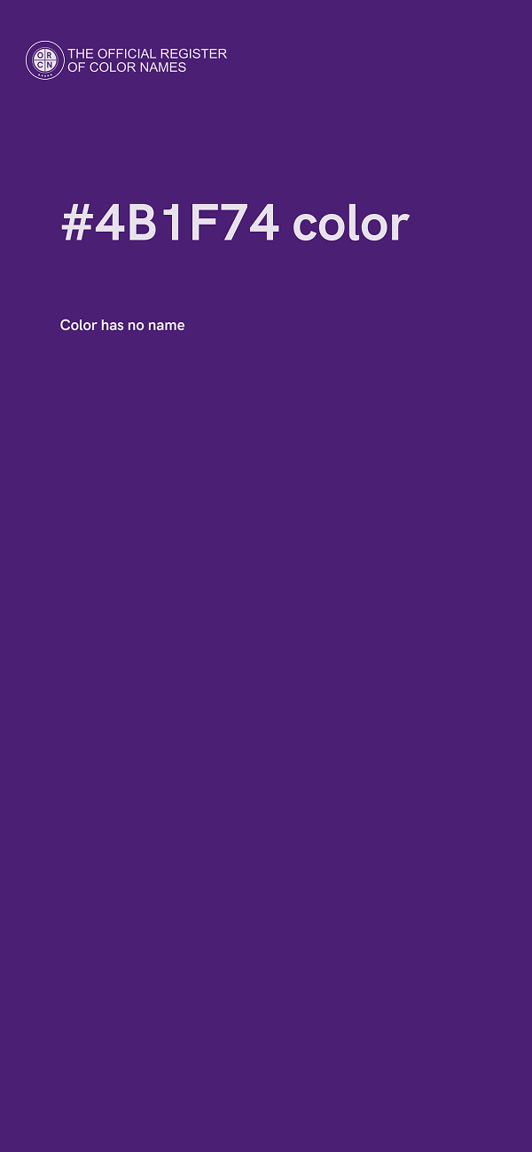 #4B1F74 color image
