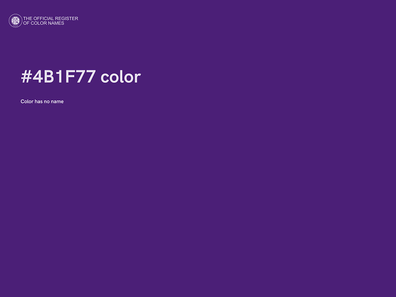 #4B1F77 color image