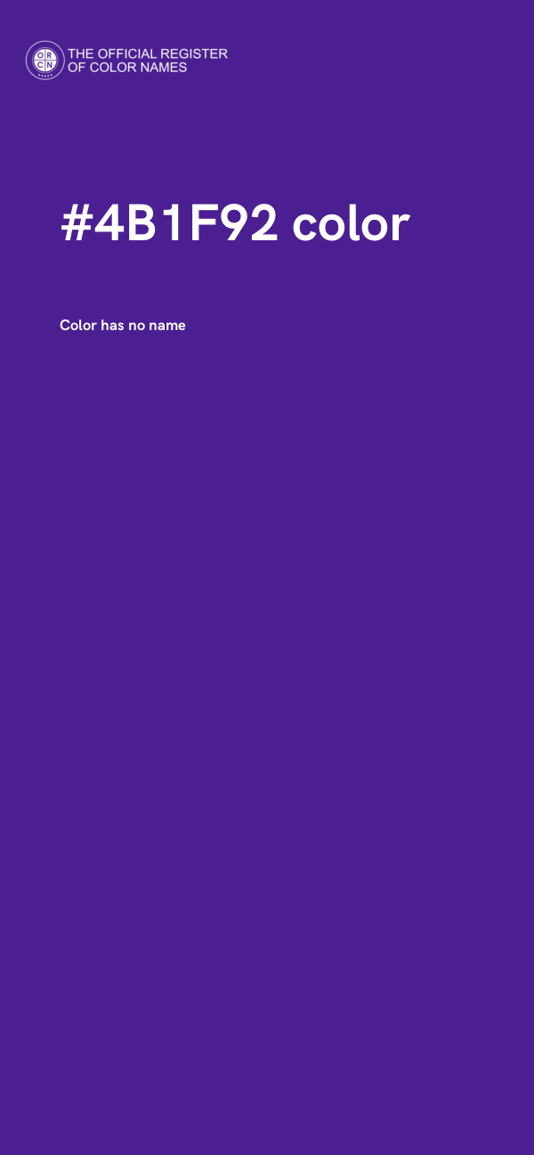 #4B1F92 color image