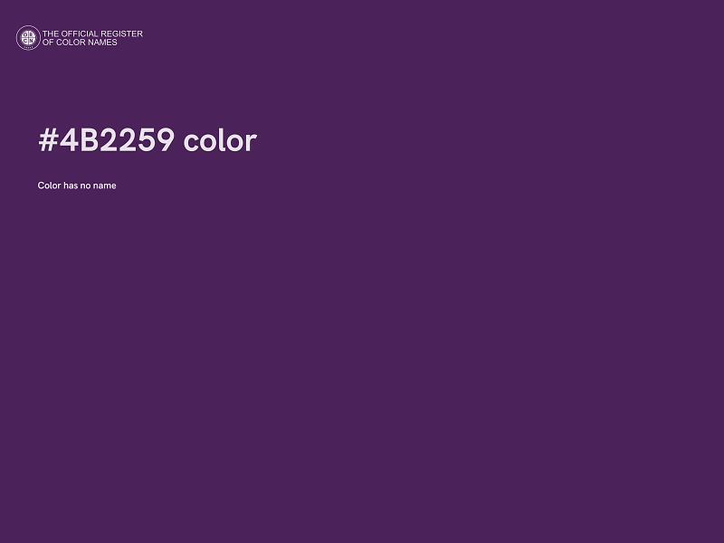 #4B2259 color image