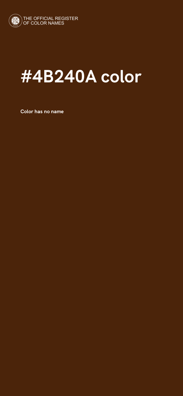 #4B240A color image