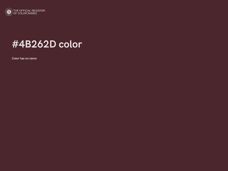 #4B262D color image