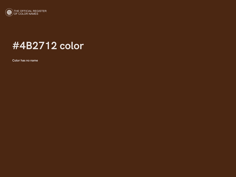 #4B2712 color image