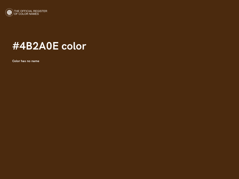 #4B2A0E color image