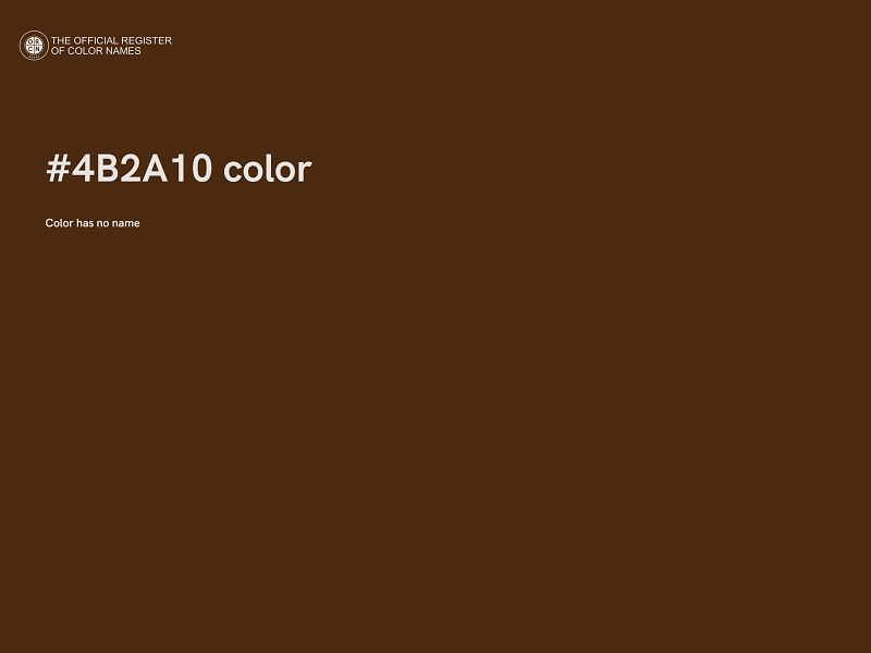 #4B2A10 color image