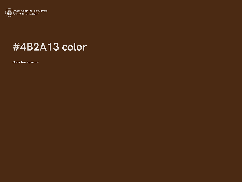 #4B2A13 color image