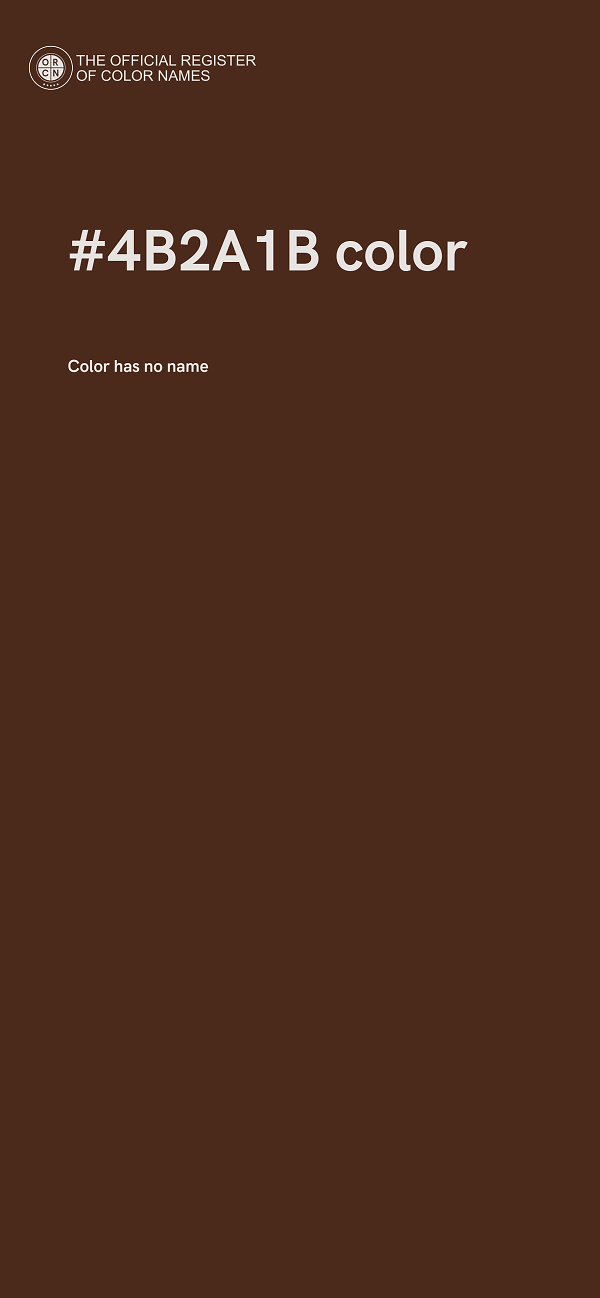 #4B2A1B color image