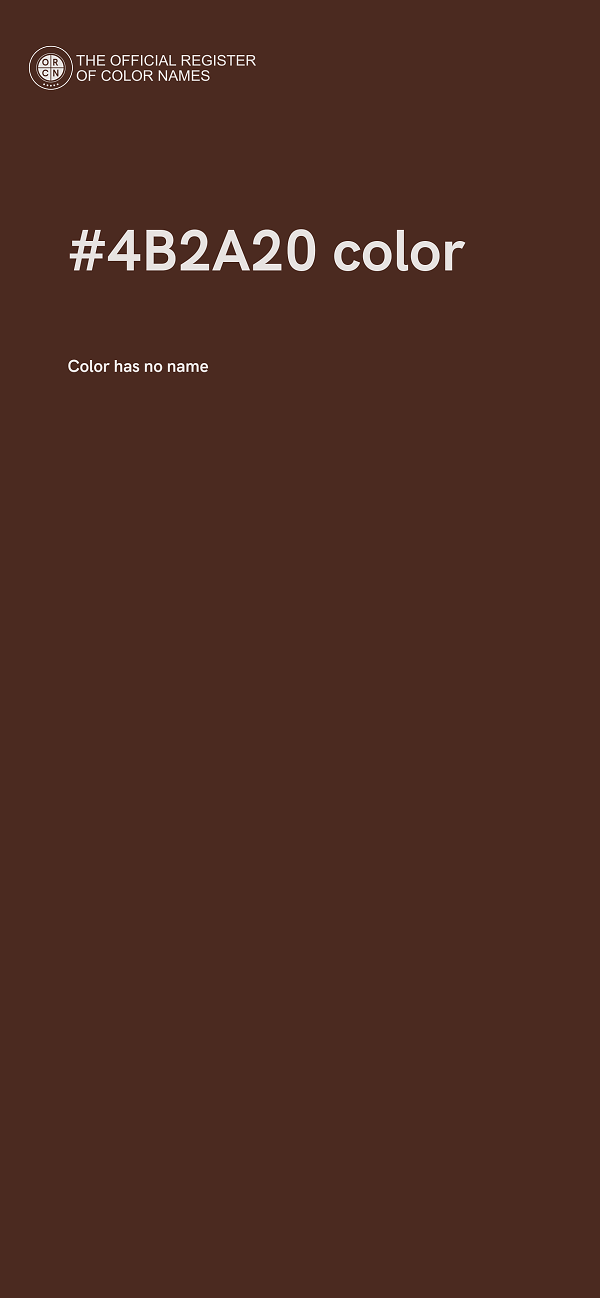 #4B2A20 color image