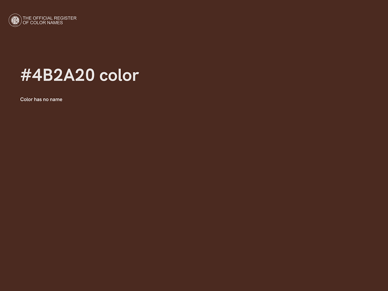 #4B2A20 color image