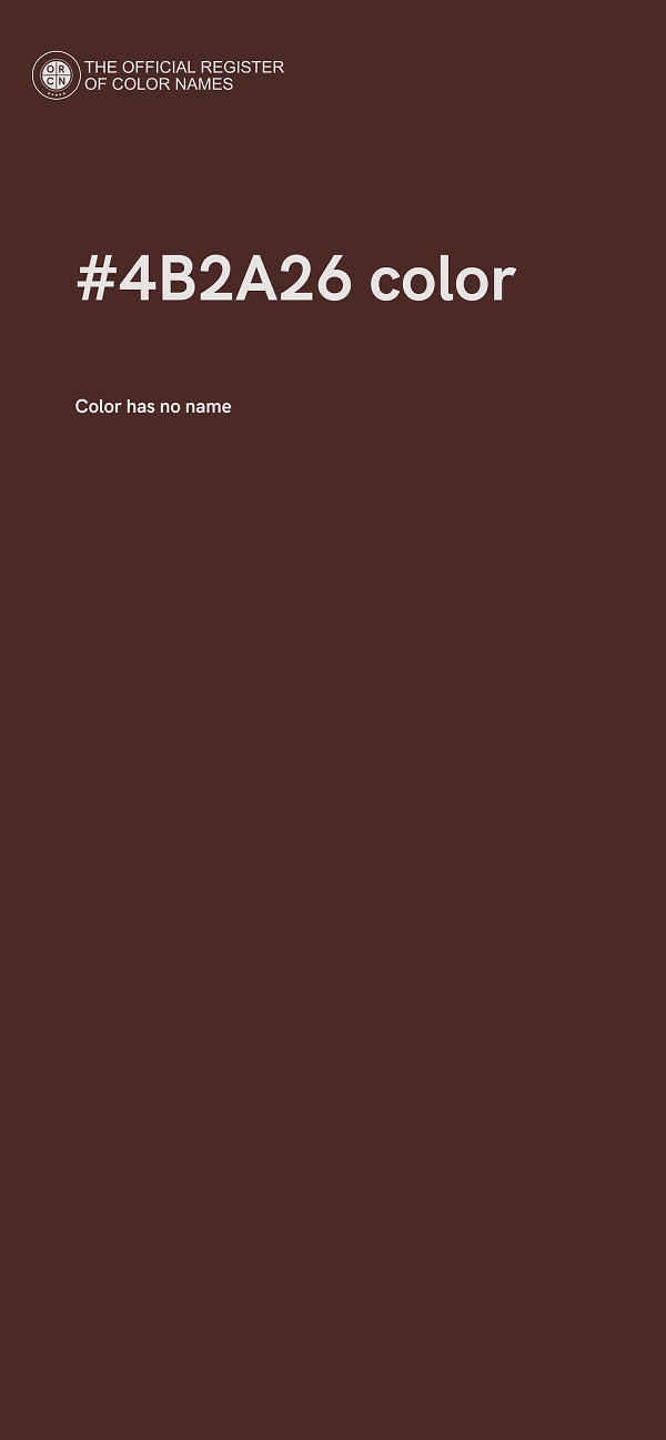 #4B2A26 color image