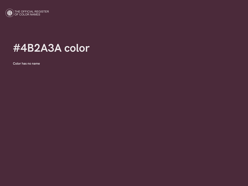 #4B2A3A color image