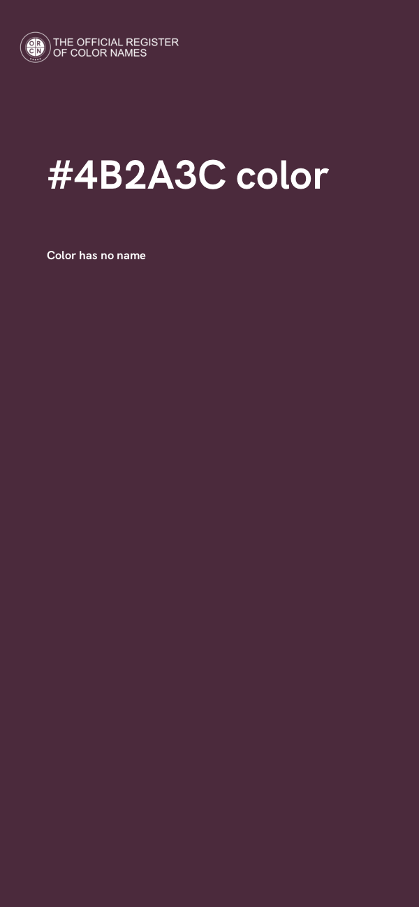 #4B2A3C color image