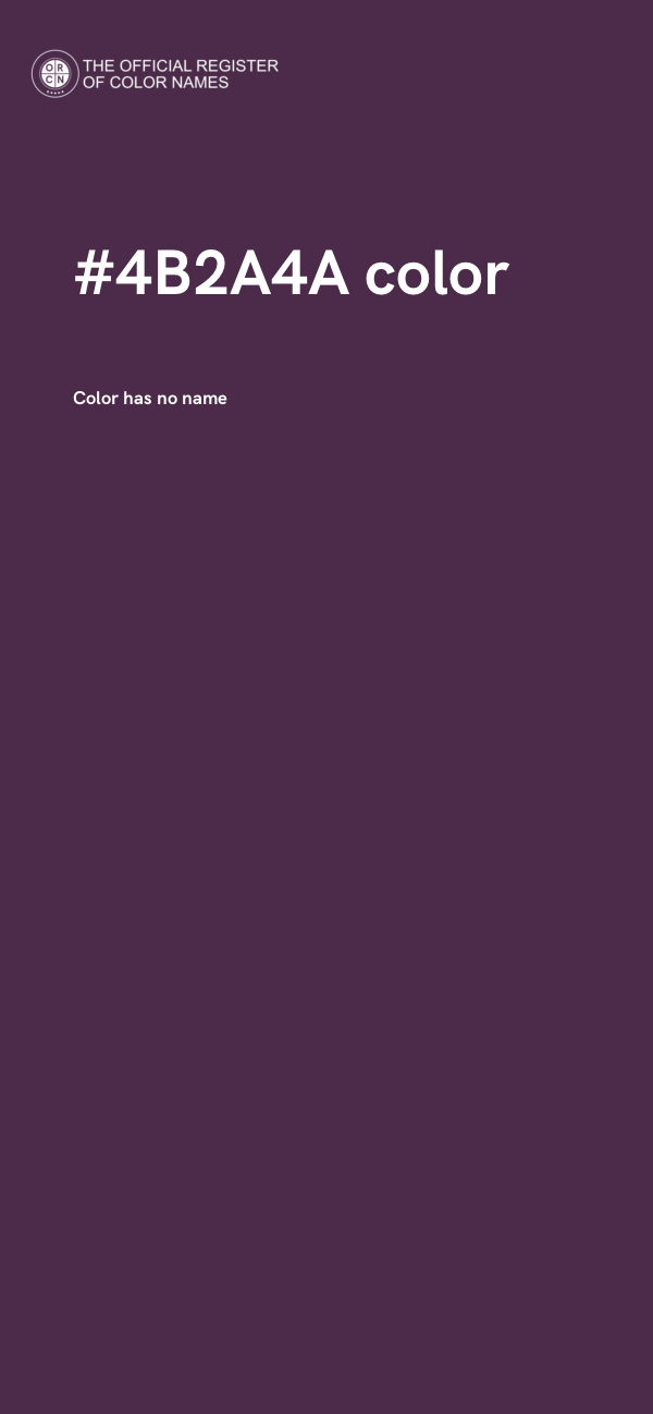 #4B2A4A color image