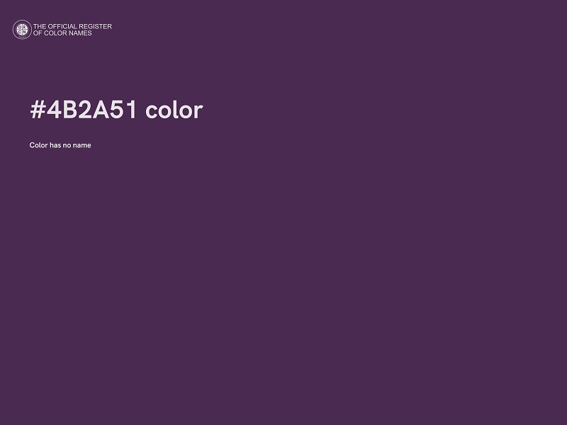 #4B2A51 color image